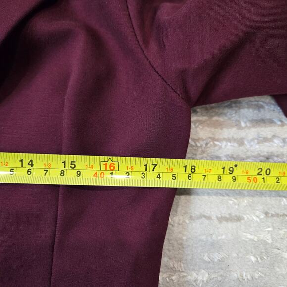 Boston Proper Beyond Travel Split Sleeve Wine Red Blazer Jacket Cape Size 6 - Picture 7 of 8